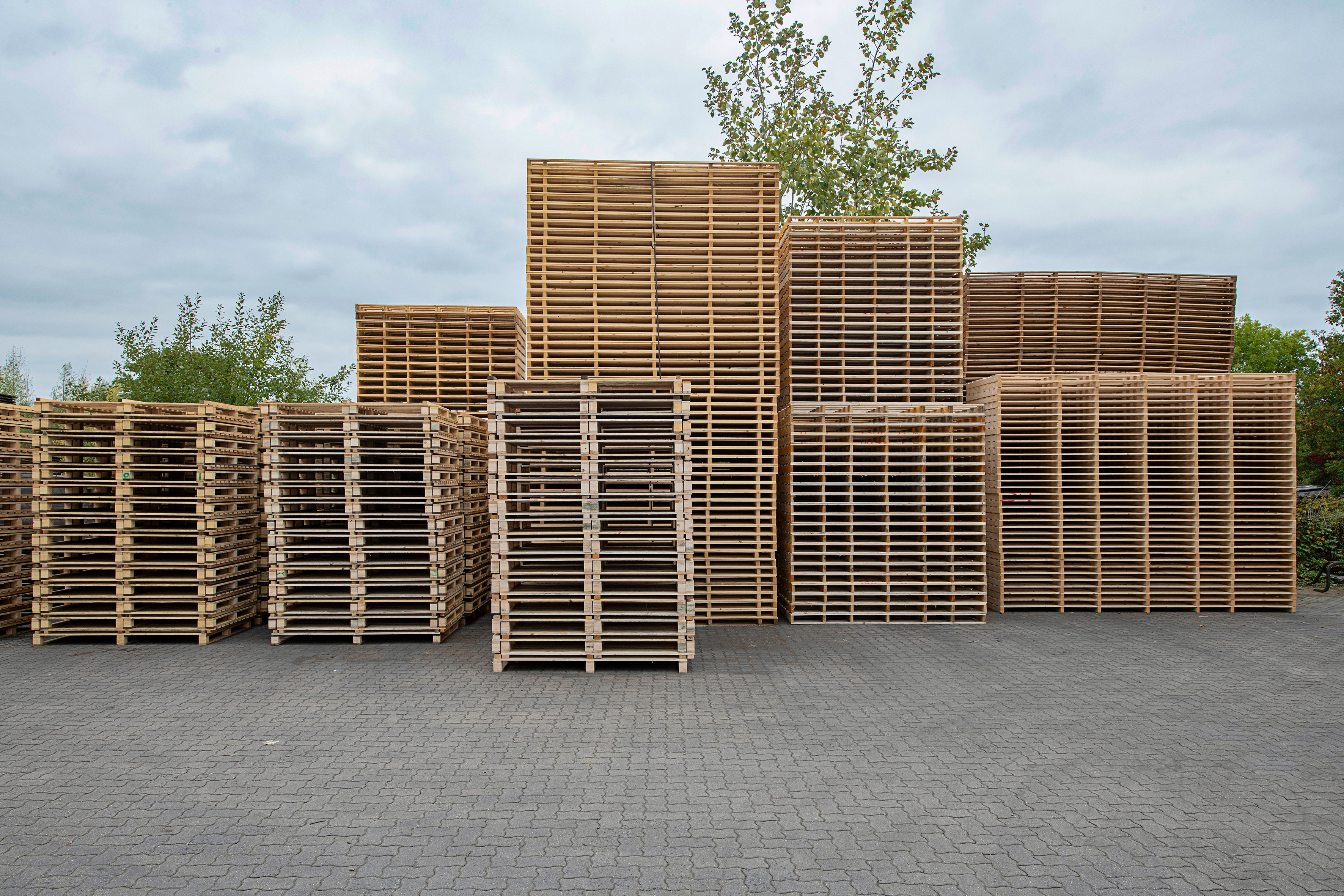 Palleten Bild gestapelt