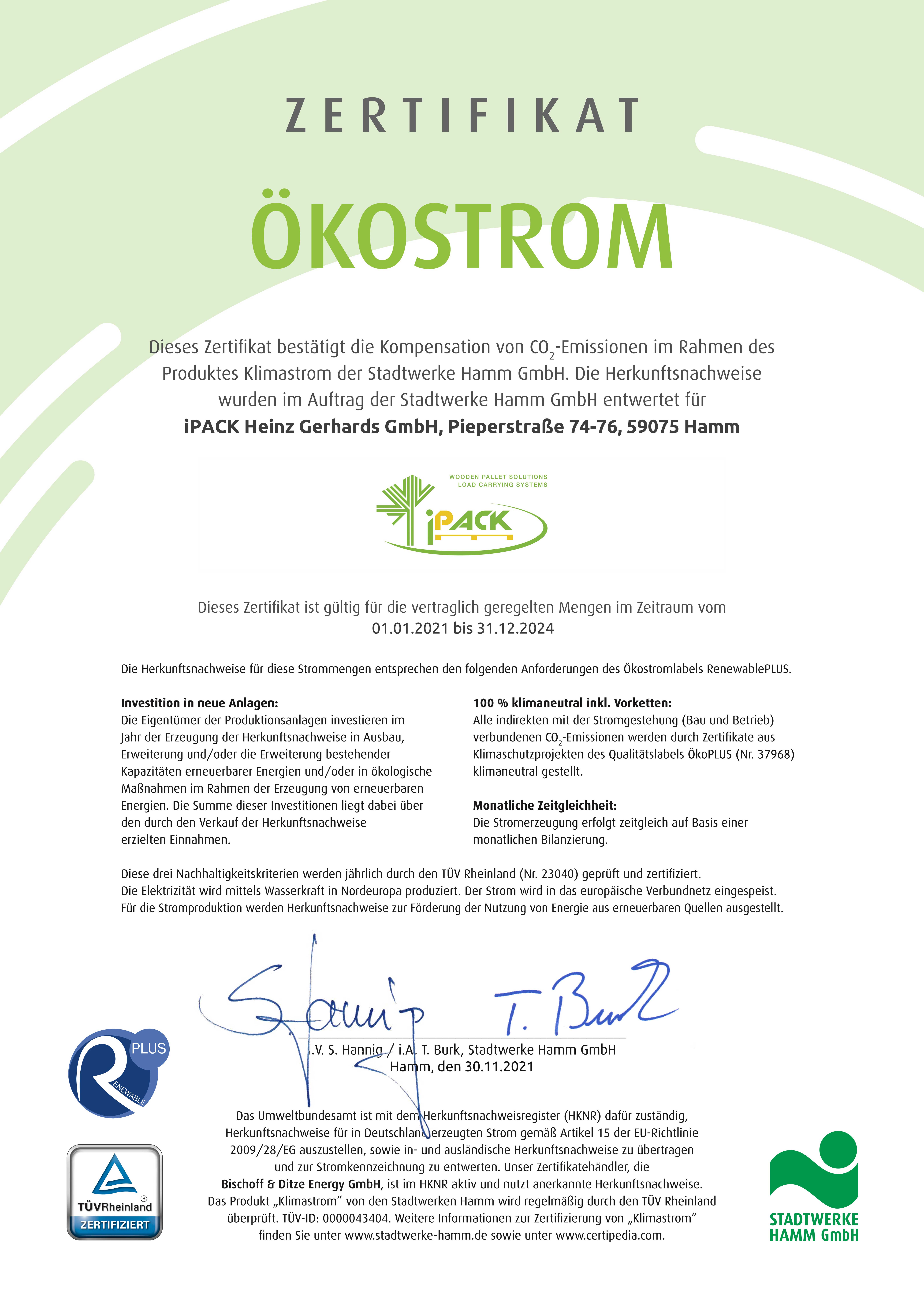 Ökostrom-Marketingzertifikat