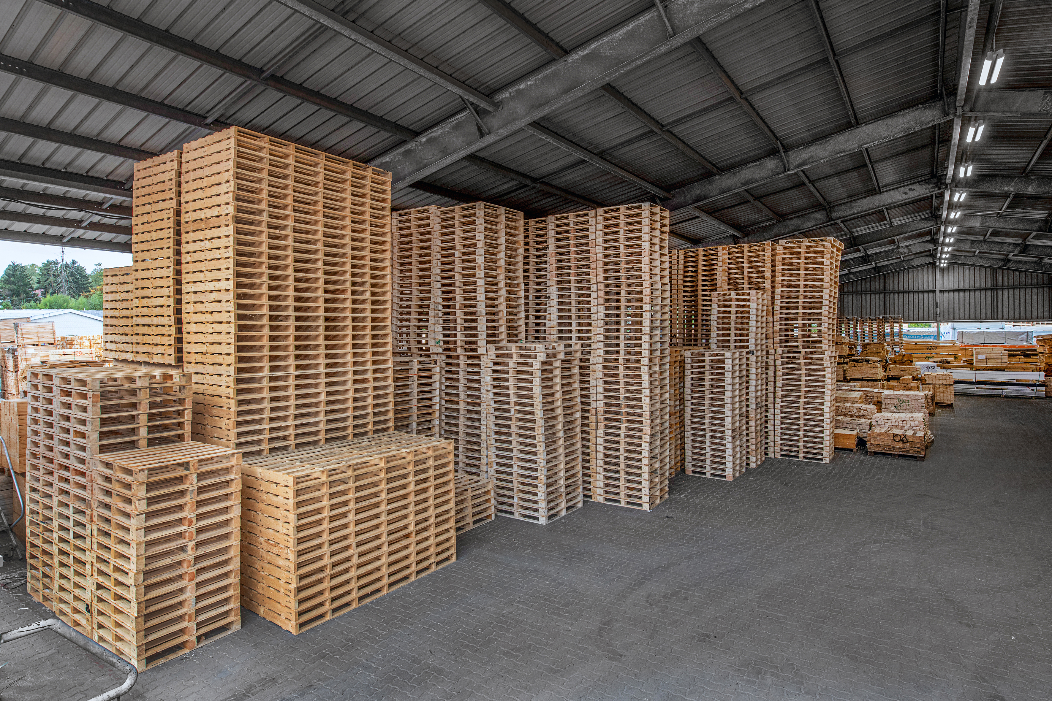 Palleten Bild gestapelt